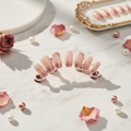 Rose Dust Nude Pink Rose Gold Glitter Press-On Nails