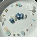 Ocean Dream Blue White Seascape Press-On Nails